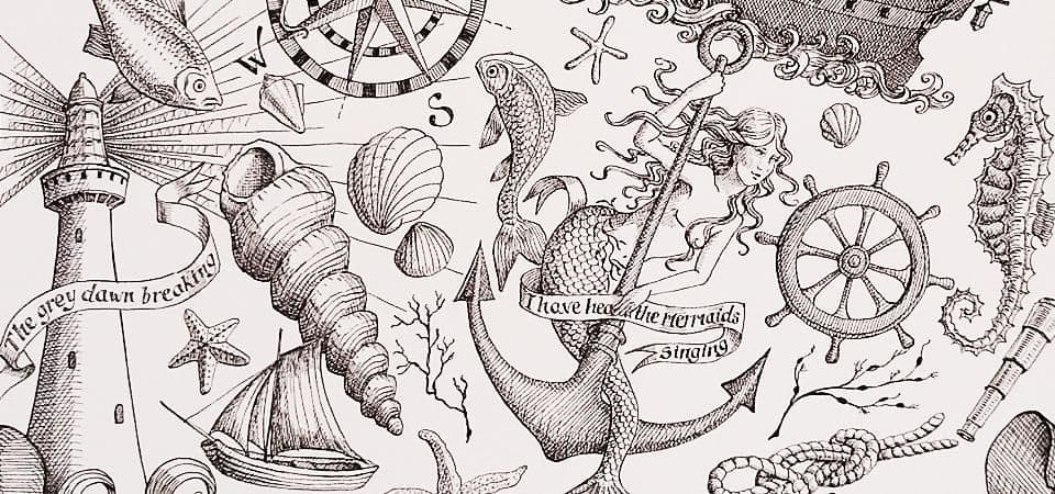 Coastal art work by Kim Lynch