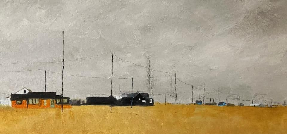 Coastal art work by Nicholas Kelly