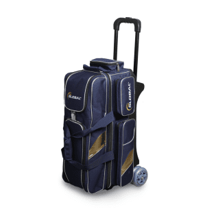 900 GLOBAL 3-BALL DELUXE ROLLER BLUE/GOLD Bowling Bag