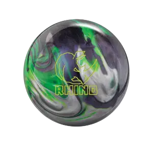 Brunswick Rhino Bowling Ball - Carbon/Lime/Silver Color Great For Beginner Bowlers