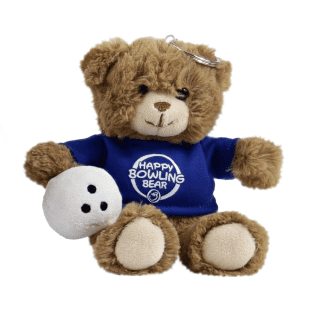 Happy Bowling Bear Toy Keyring