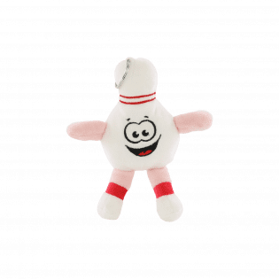 Happy Bowling Plush Toy Keyring 15cm