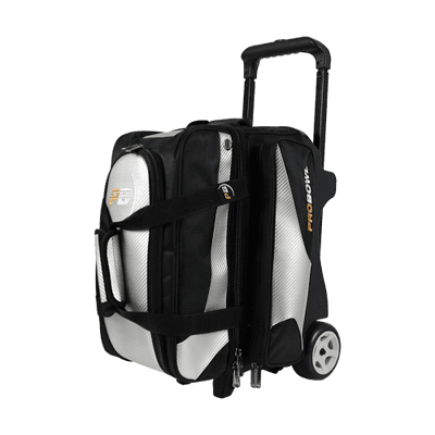 PRO BOWL DELUXE 2-BALL ROLLER BLACK/CARBON SILVER Bowling Bag
