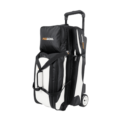 PRO BOWL DELUXE 3-BALL ROLLER BLACK/CARBON WHITE Bowling Bag