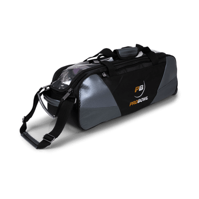 PROBOWL 3-BALL TOTE ONLY BLACK / SILVER Bowling Bag