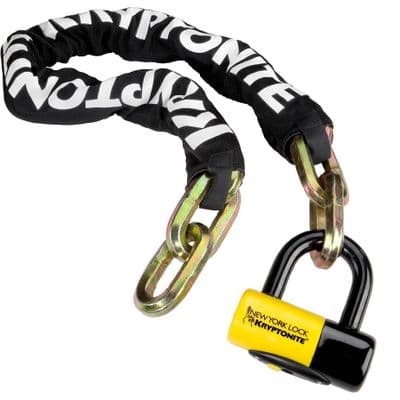 New York Fahgettaboudit Chain 14mmX100cm And NY Disc Lock Sold Secure Diamond
