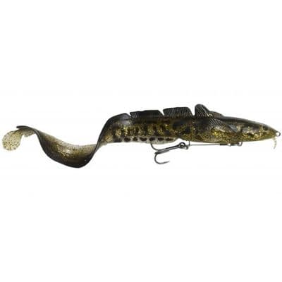 3D Burbot Shallow 25cm 70G Slow Sink Gold Burbot Uv
