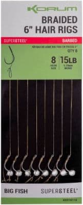 BIG FISH BRAIDED HAIR RIGS 6 BARBED