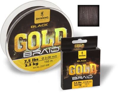 Browning Ã 0,08mm Black MagicÂ® Gold Braid L: 150m 3,3kg / 7,5lbs black