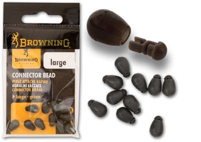 Browning green Connector Bead large 10 pcs