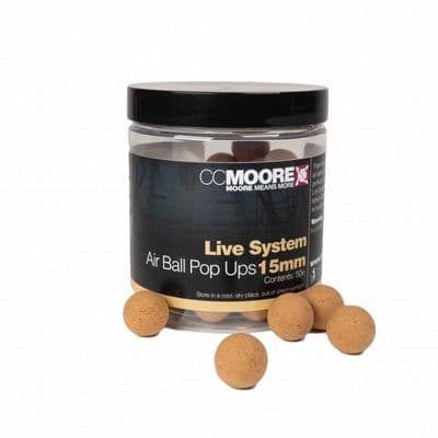 CC Moore Live System Air Ball Pop Ups 15mm (50 Baits)
