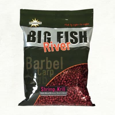 Dynamite BaitsBig Fish River Pellets  Shrimp & Krill 4, 6 & 8mm