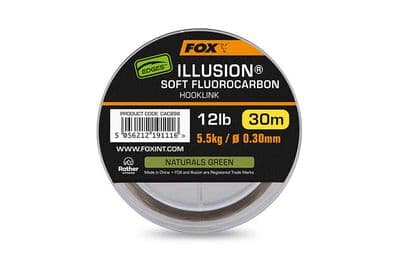 Fox  Edges Illusion Soft Fluorocarbon Hooklink - Naturals Green