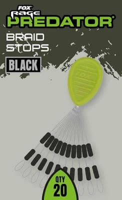Fox Rage Braid Stops Black 10pcs