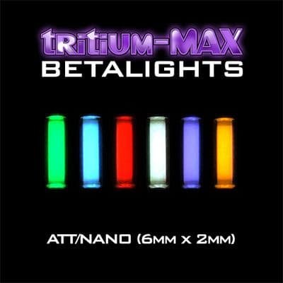 Gardner Atts Betalights Red *Tritium-Max* (Pair)