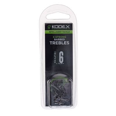 KODEX X-Strong Pike Treble Hooks Barbed - Size 6