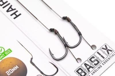 Korda Basix Hair Rigs Wide Gape Barbless