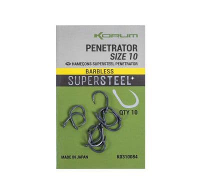 KORUM PENETRATOR SIZE 12 BARBLESS (10) K0310085