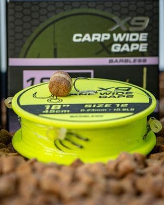 Matrix X9 Carp Wide Gape Banded Rig Hooklengths