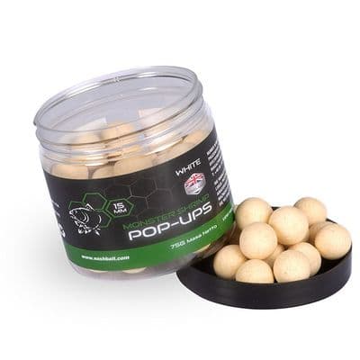 Nash Monster Shrimp Pop Ups 12mm  - White