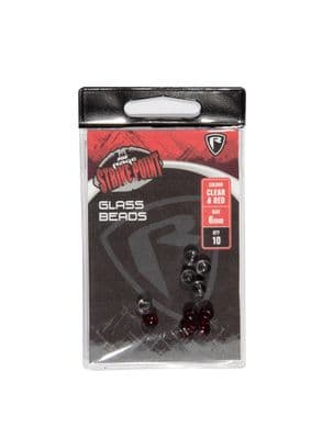 Rage SP 6mm Clear and red glass beads