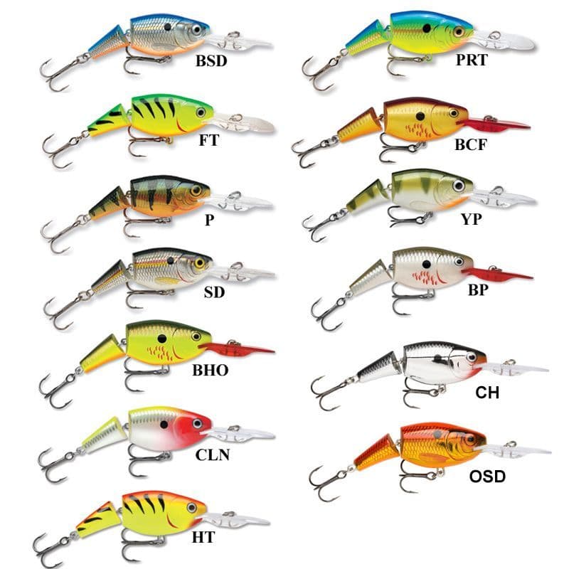 Shad Rapp Mix Rapala Jointed Shad Rap