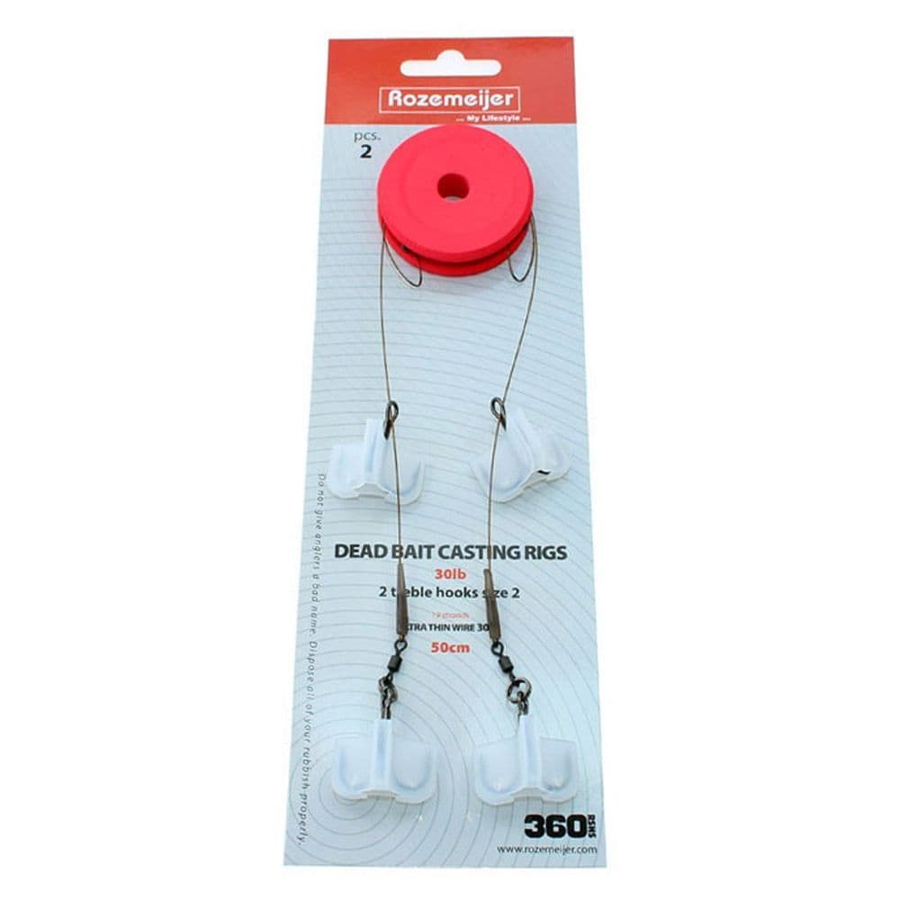 Rozemeijer Deadbait Distance Casting Rigs 30lb Treble Size 2