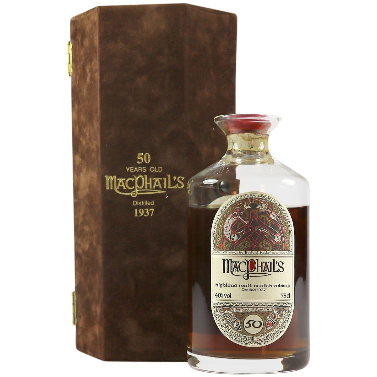 MacPhails 1937 50yo Book of Kells Decanter