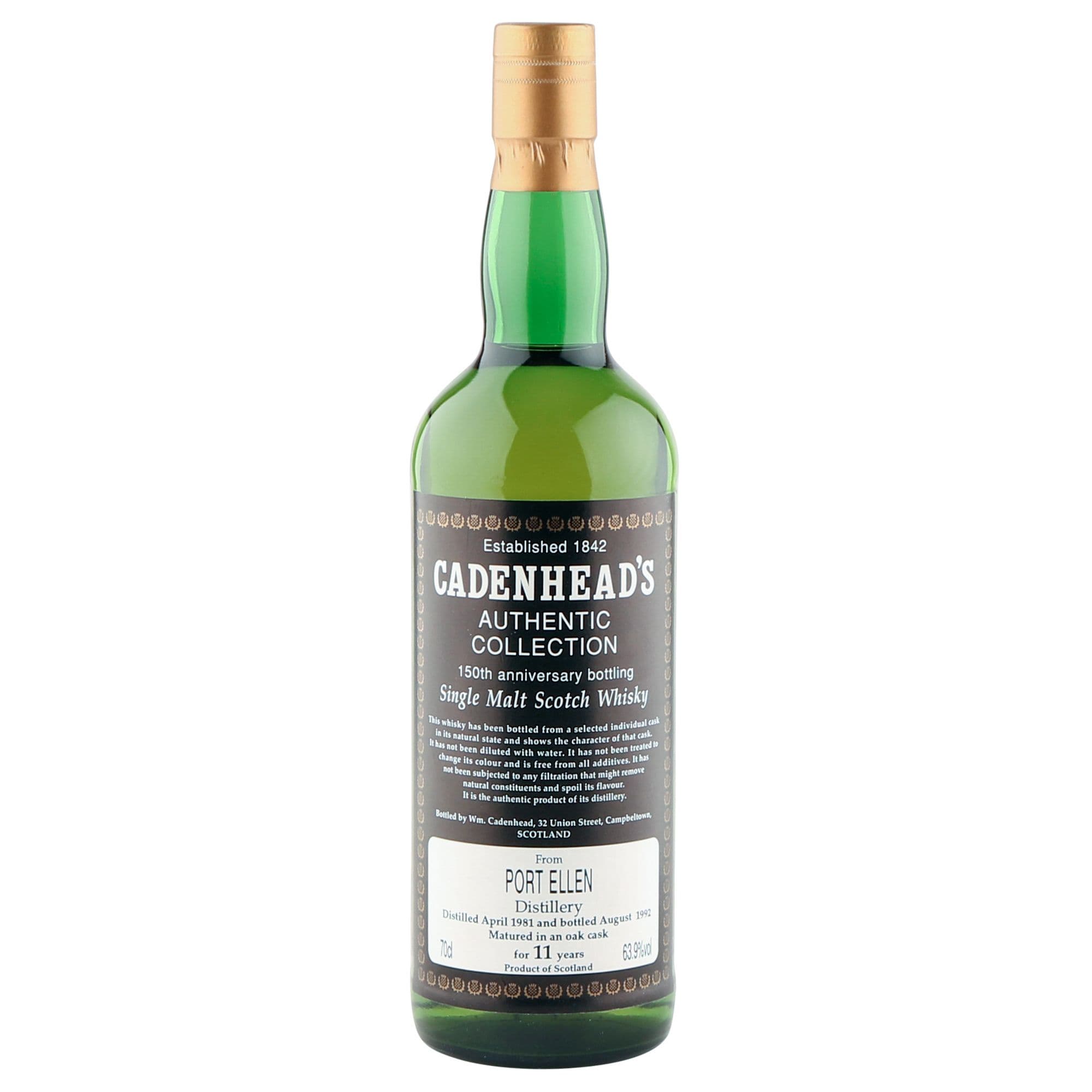 Port Ellen 1981 11yo, Cadenhead 150th Anniversary