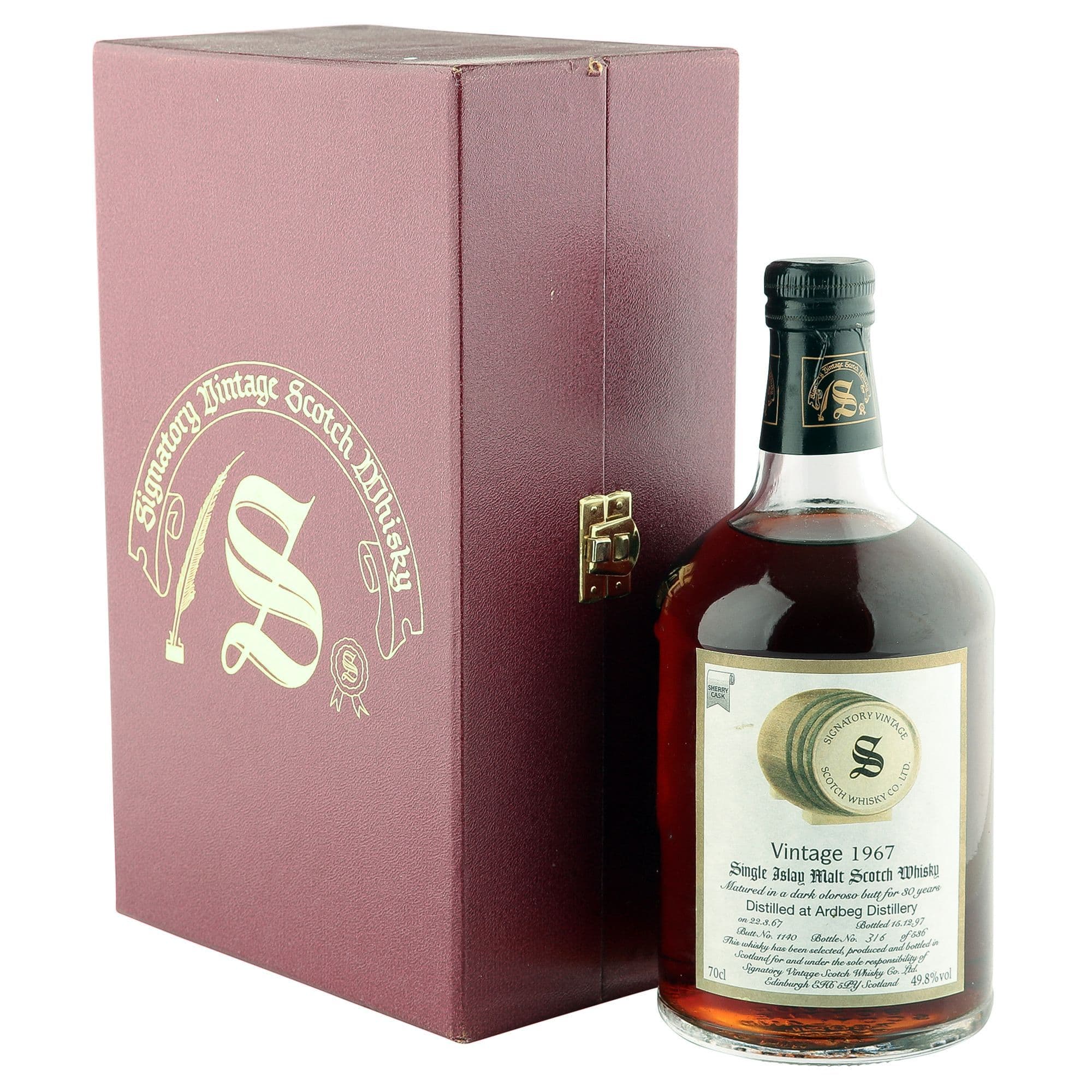 Ardbeg 1967 30 Year Old, Signatory Vintage with Presentation Case