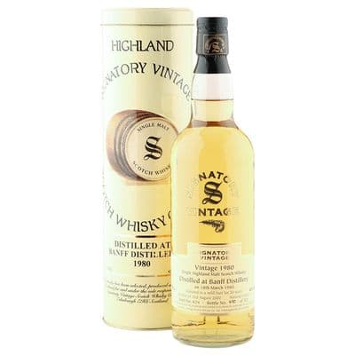 Banff 1980 20 Year Old, Signatory Vintage 2000 Bottling with Tin