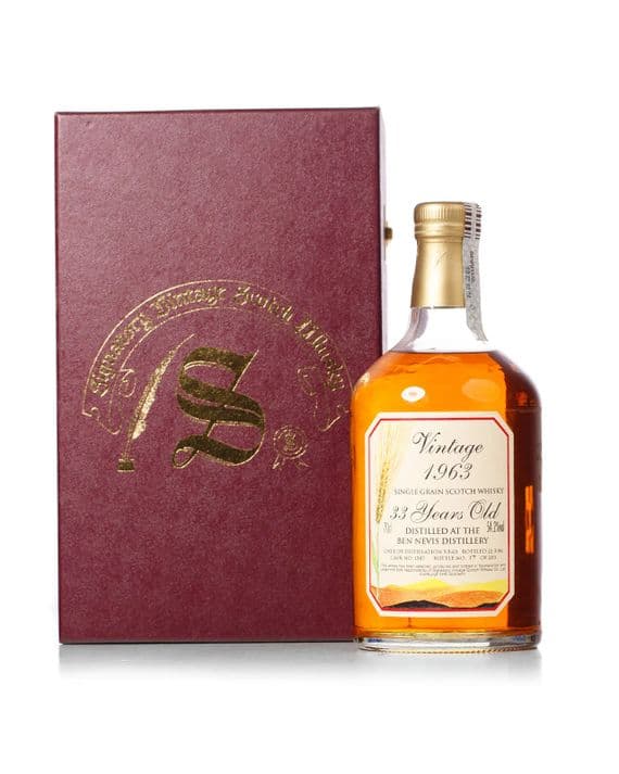 Ben Nevis 1963 33 Year Old, Single Grain Signatory Vintage 1996 Bottling with Case | The Whisky Vault