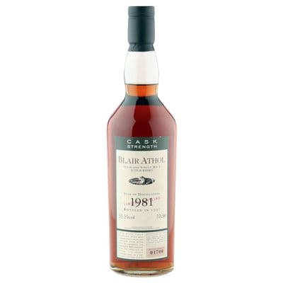 Blair Athol 1981, Flora & Fauna Cask Strength 1997 Bottling