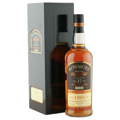 Bowmore 1968 37 Year Old Bourbon Wood Vintage with Presentation Case