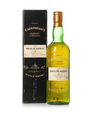 Bruichladdich 1968 25 Year Old, Cadenhead's 1993 Bottling with Box