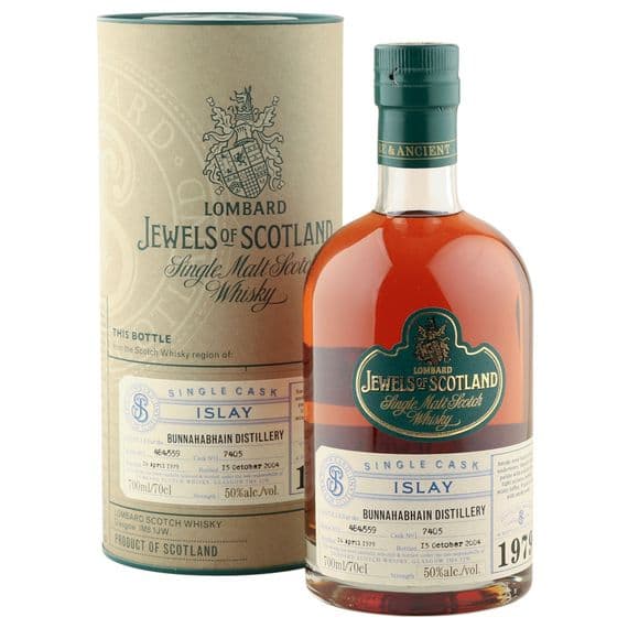 Bunnahabhain 1979 25 Year Old, Lombard Jewels of Scotland 2004 Bottling with Tube | The Whisky Vault