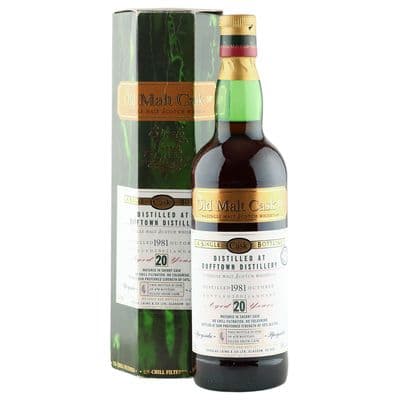 Dufftown 1981 20 Year Old, The Old Malt Cask 2002 Bottling with Box