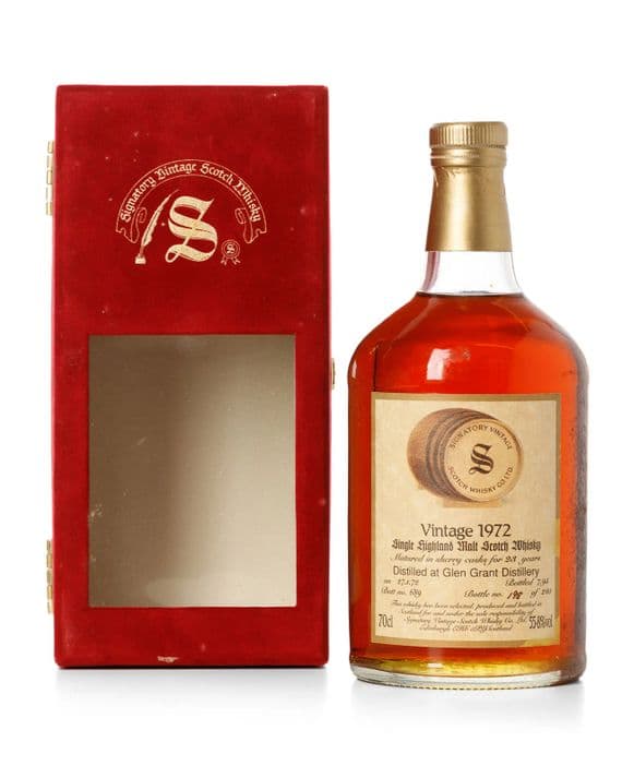 Glen Grant 1972 23 Year Old, Signatory Vintage 1995 Bottling with Case | The Whisky Vault