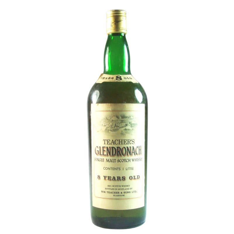 Glen Dronach 8y W.M. Teacher&Sons 空瓶 Glendronach 8 Year Old Teacher & Sons Litre Bottling