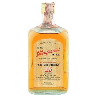 Glenfarclas 15 Year Old, Grant Bonding Co. Seventies Pinerolo Import