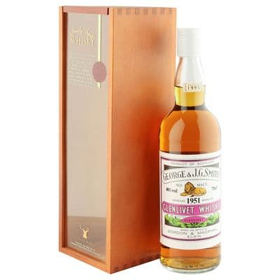 Glenlivet 1951, Gordon & MacPhail 1995 Bottling with Wooden Box