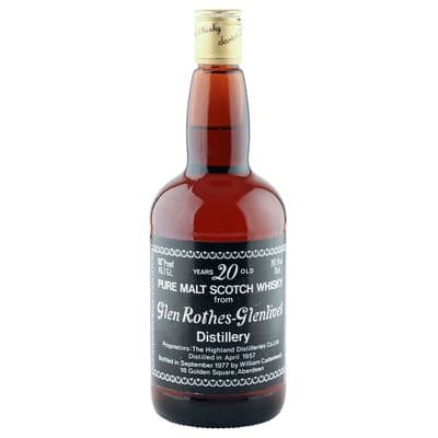 Glenrothes 1957 20 Year Old, Cadenhead's 1977 Dumpy Bottling