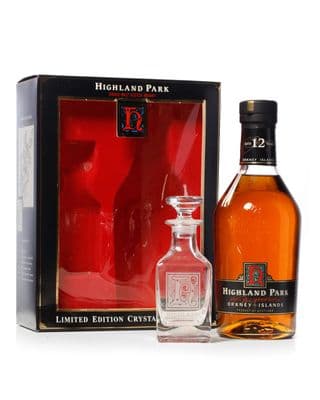 Highland Park 12 Year Old, Nineties Crystal Decanter Set with Presentation Box