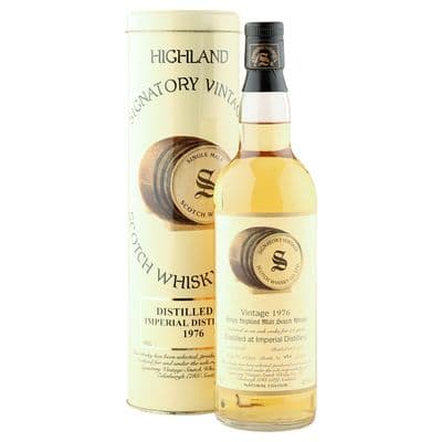 Imperial 1976 24 Year Old, Signatory Vintage 2001 Bottling with Tin