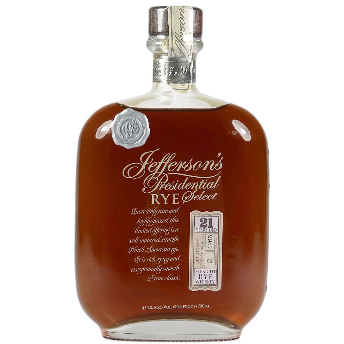Jefferson's 21 Year Old Presidential Select Rye | The Whisky Vault