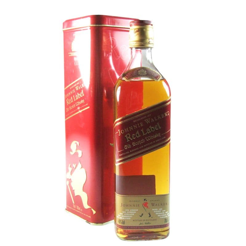 Johnnie Walker Red Label Blended Whisky, Nineties Bottling with Tin