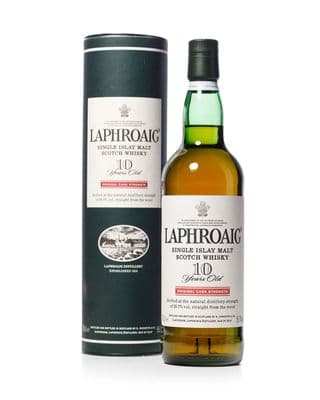 Laphroaig 10 Year Old, Original Cask Strength Bottling with Tube