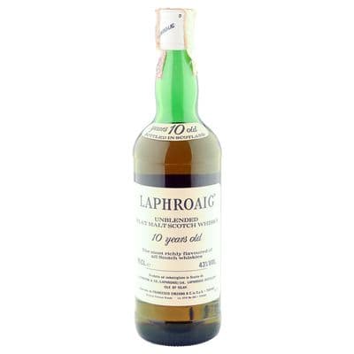 Laphroaig 10 Year Old Unblended Islay Malt, Cinzano Italian Import