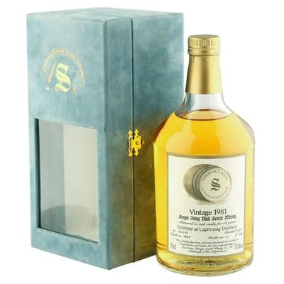 Laphroaig 1981 14 Year Old, Signatory Vintage 1995 Bottling with Case