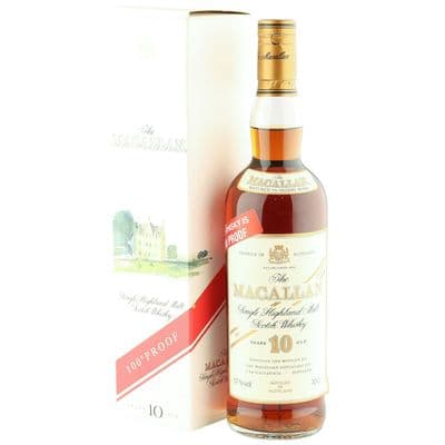 Macallan 10 Year Old, Full Proof Nineties Bottling with Box